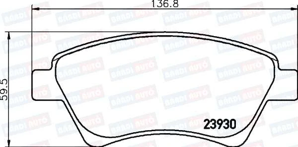 MINTEX MDB2327 Predné brzdové platničky