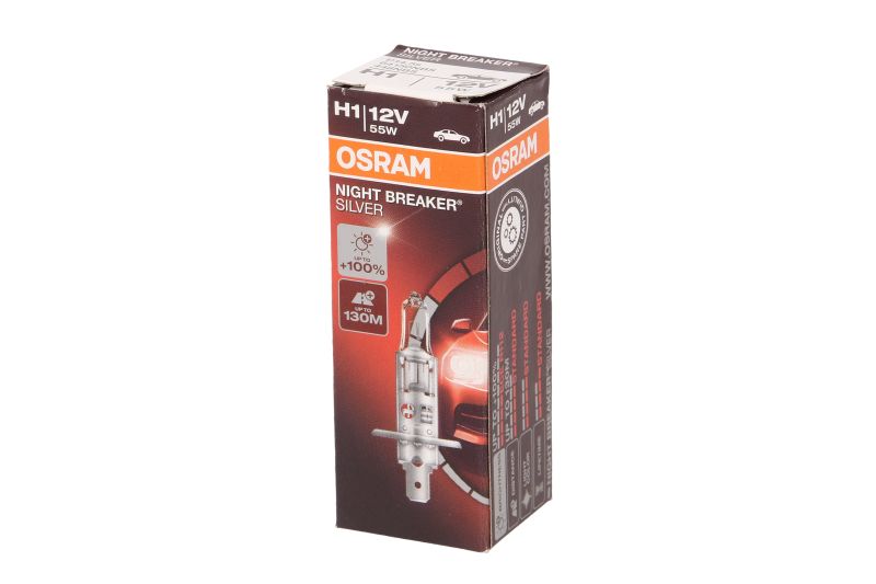 OSRAM H1 NIGHT BREAKER SILVER 12V/55W+100% 1KUS