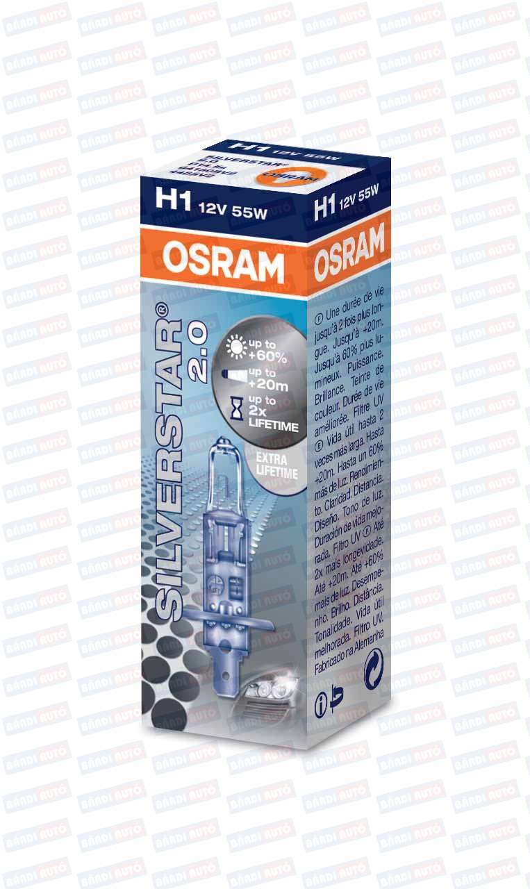 OSRAM H1 SILVERSTAR 12V/55W +60%