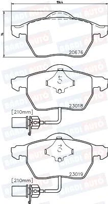 MINTEX MDB2231 Predné brzdové platničky
