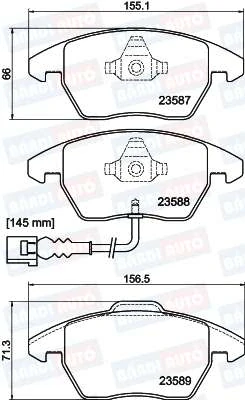MINTEX MDB2604 Predné brzdové platničky