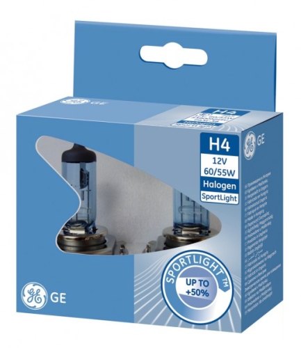 GE/TUNGSRAM H4 SPORTLIGHT 12V 60/55W+50%