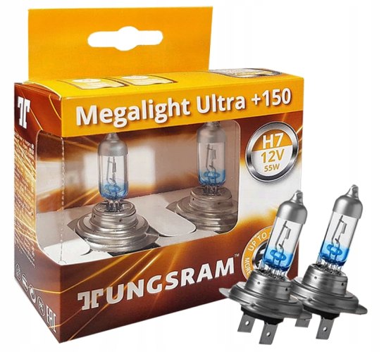 GE/TUNGSRAM H7 MEGALIGHT ULTRA ŽIAROVKA 12V 55W +150%
