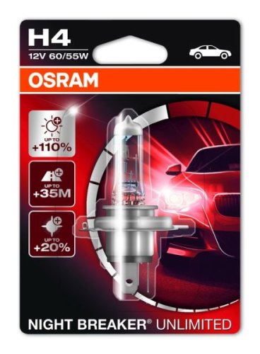 OSRAM H4 NIGHT BREAKER UNLIMITED 12V 60/55W +110%