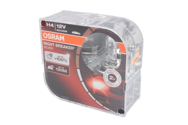 OSRAM H4 NIGHT BREAKER SILVER 12V 60/55W +100% 2ks.