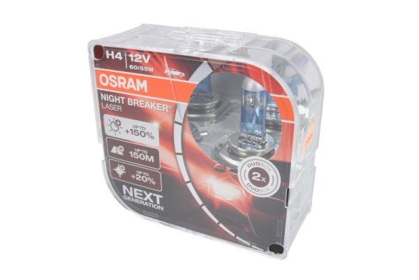 OSRAM H4 NIGHT BREAKER LASER 12V 60/55W +150%