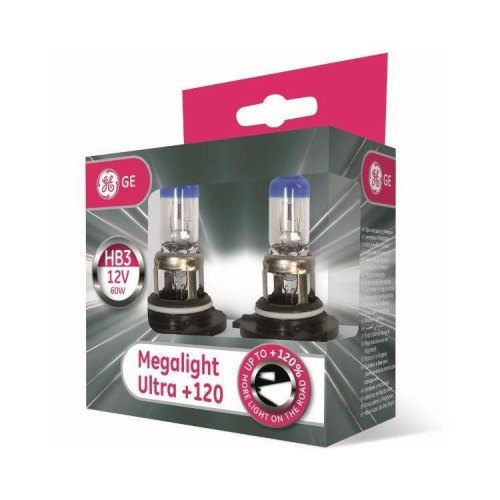 GE/TUNGSRAM HB3 MEGALIGHT ULTRA 12V 60W +120%