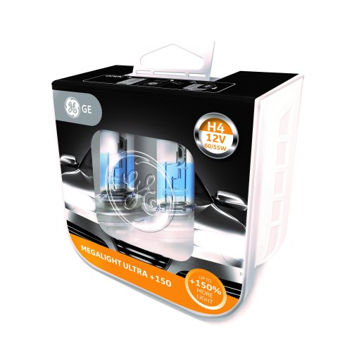 GE/TUNGSRAM H4 MEGALIGHT ULTRA 12V 60/55W+150%