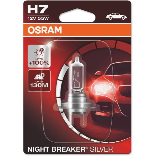 OSRAM H7 NIGHT BREAKER SILVER ŽIAROVKA 12V 55W +100%