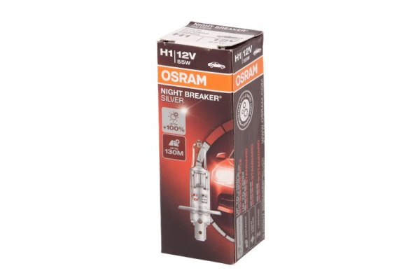 OSRAM H1 NIGHT BREAKER SILVER 12V/55W+100% 1KUS