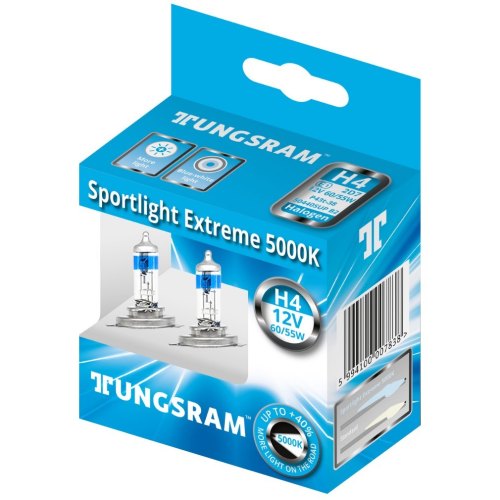 GE/TUNGSRAM H4 SPORTLIGHT EXTREME 12V 60/55W +40%